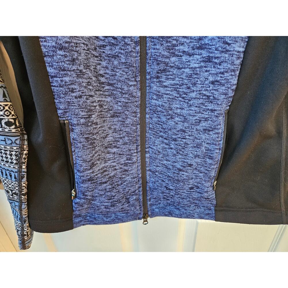 Kerrits Women's Large Blue Equestrian Full Zip Fleece Jacket Horse Bit Print - Picture 13 of 13